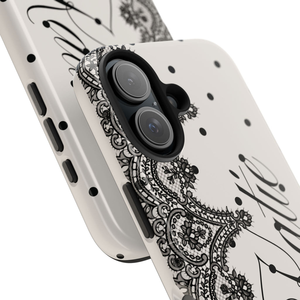 Custom Lace Polka Dot Tough Phone Case