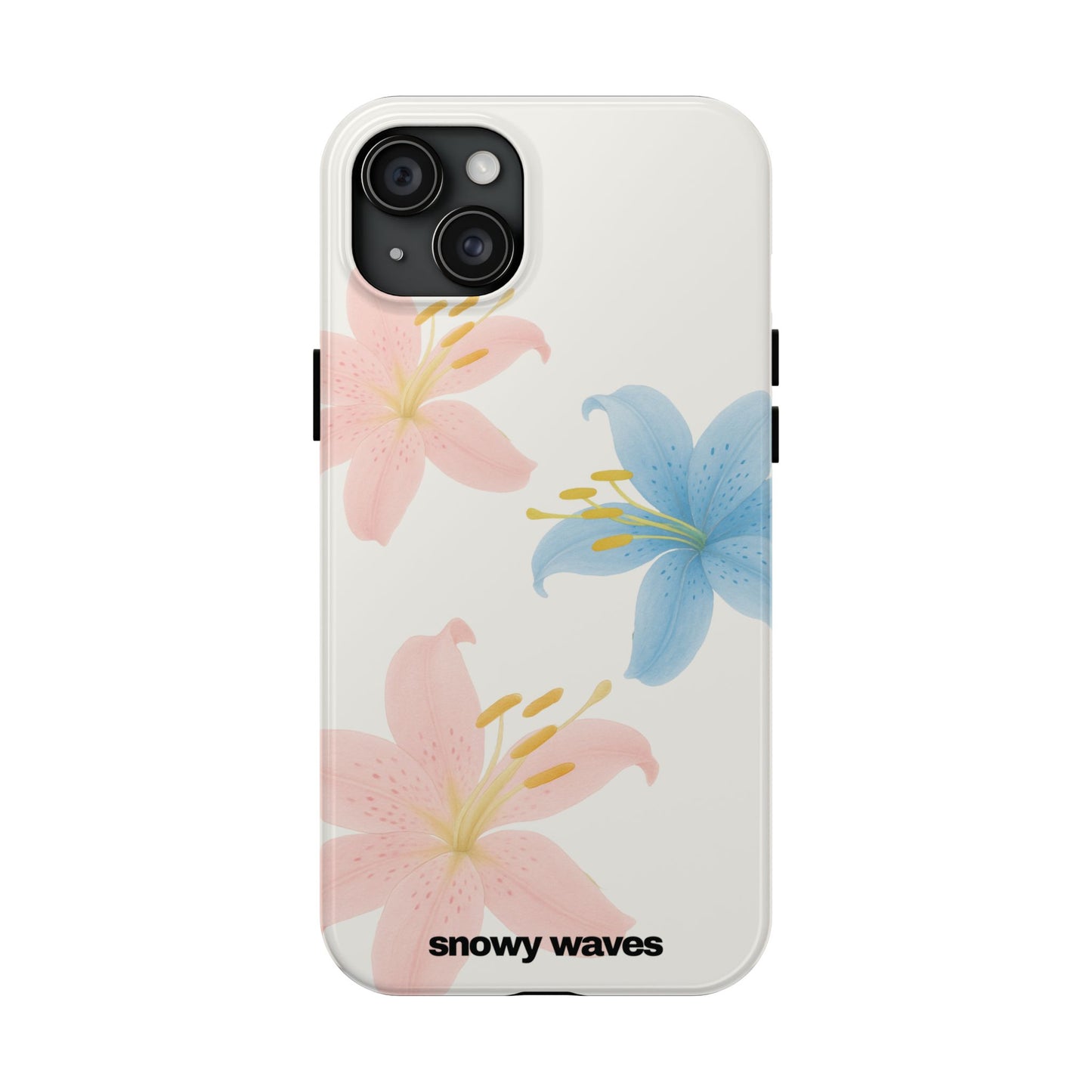 Pink and Blue Tiger Lily Phone Case