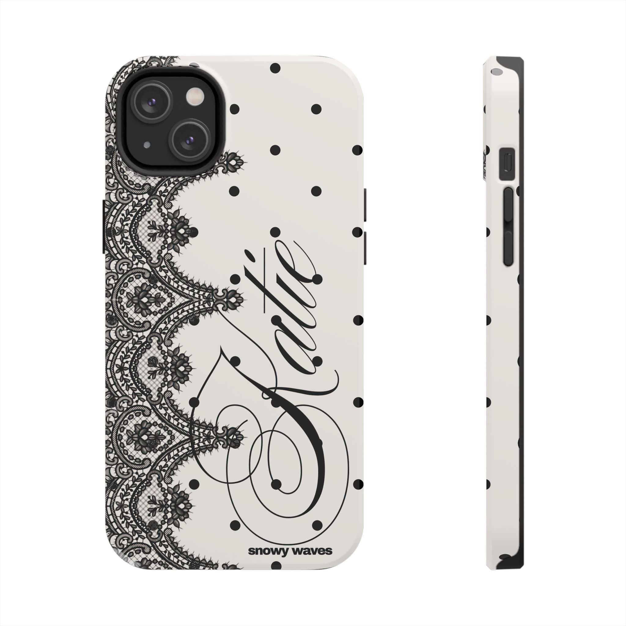 Custom Lace Polka Dot Tough Phone Case