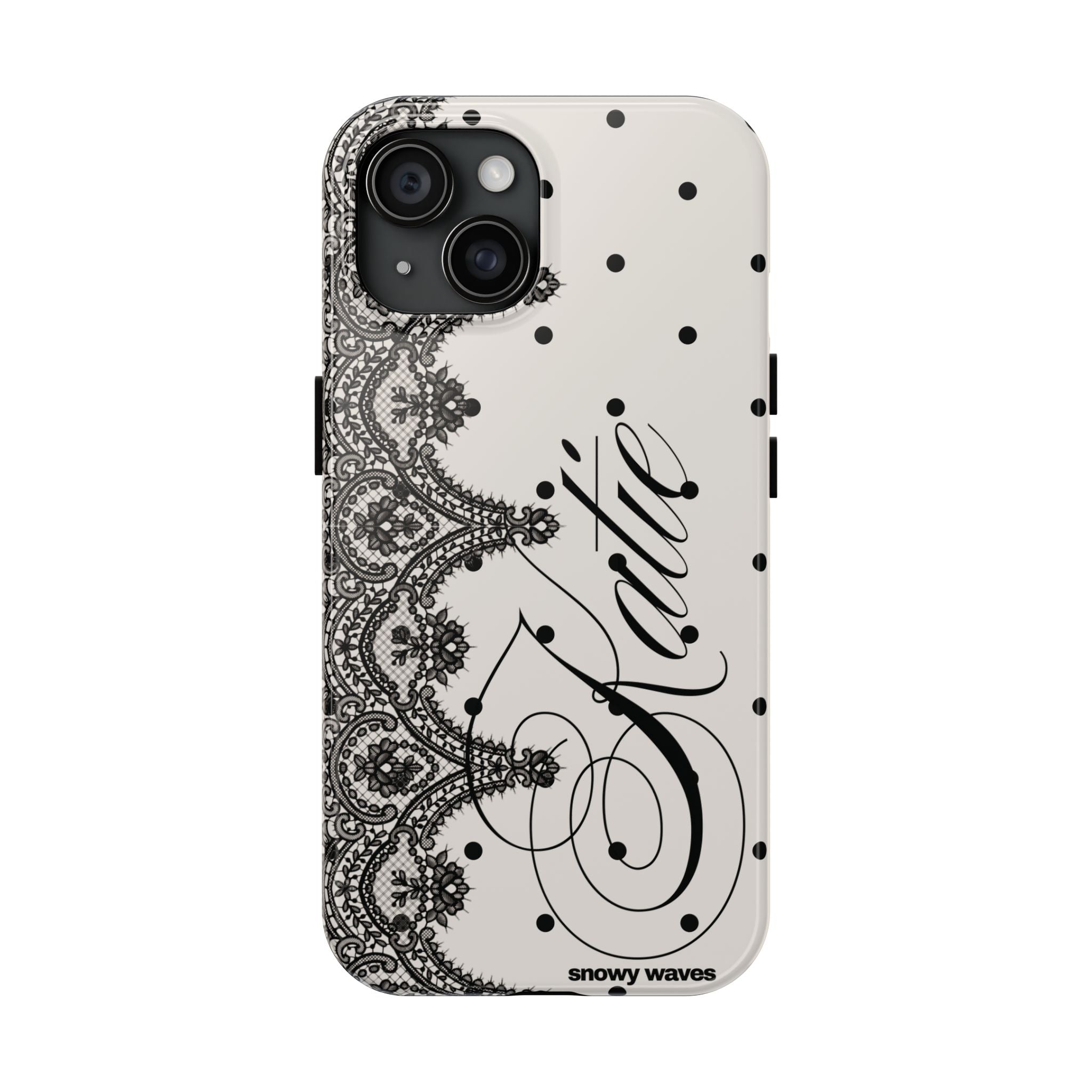 Custom Lace Polka Dot Tough Phone Case