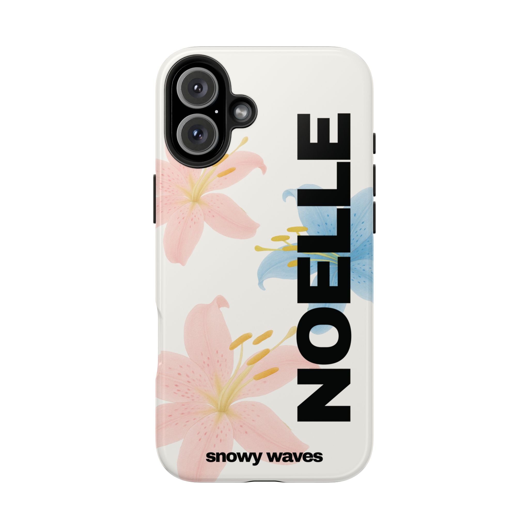 Custom Pink and Blue Tiger Lily Phone Case