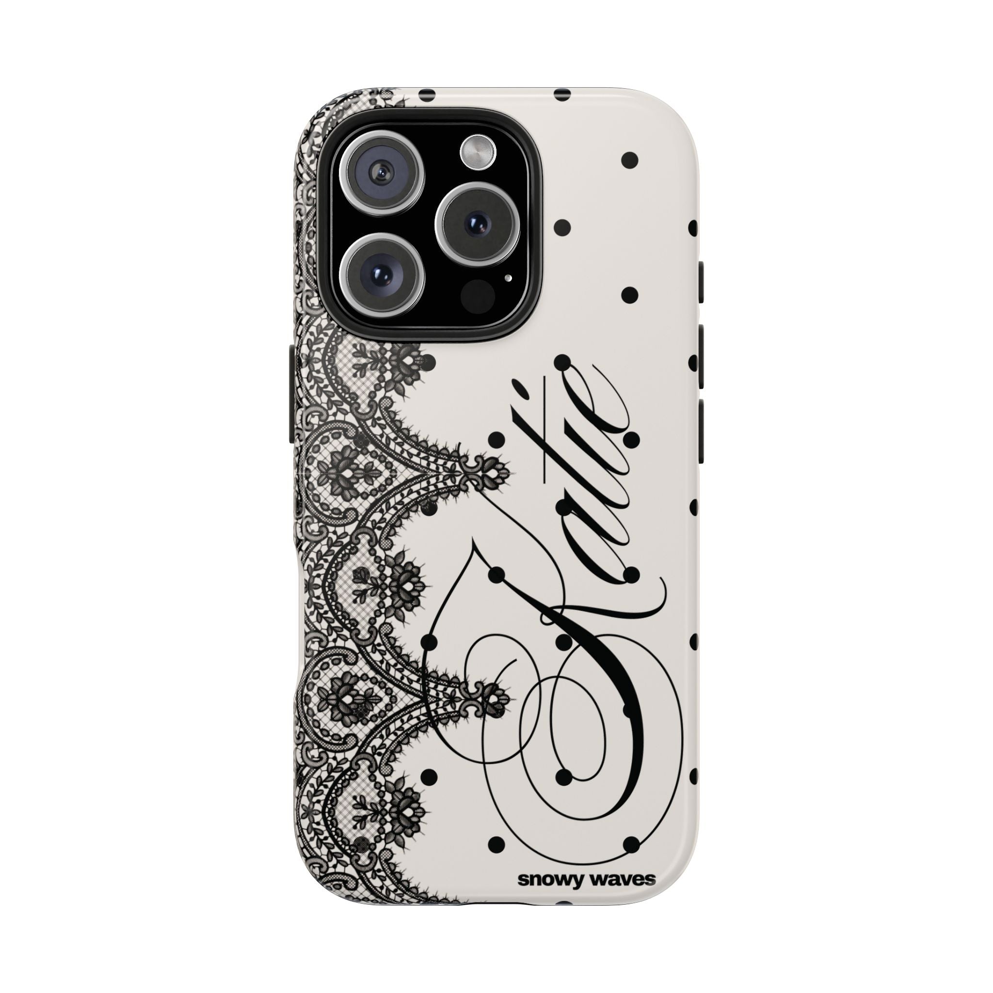 Custom Lace Polka Dot Tough Phone Case