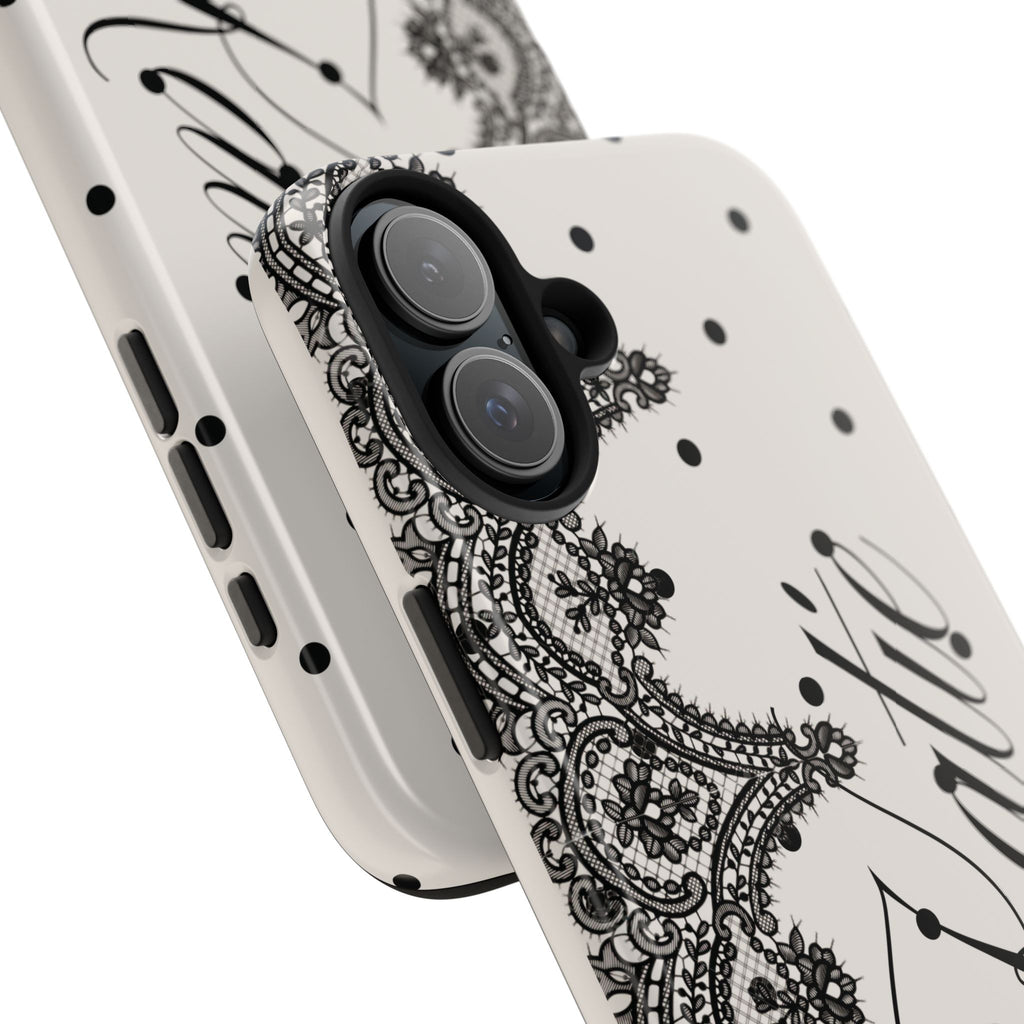 Custom Lace Polka Dot Tough Phone Case