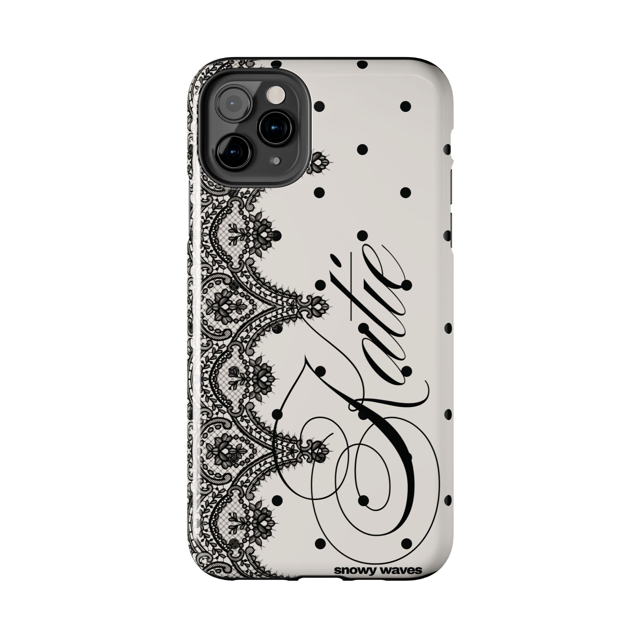 Custom Lace Polka Dot Tough Phone Case