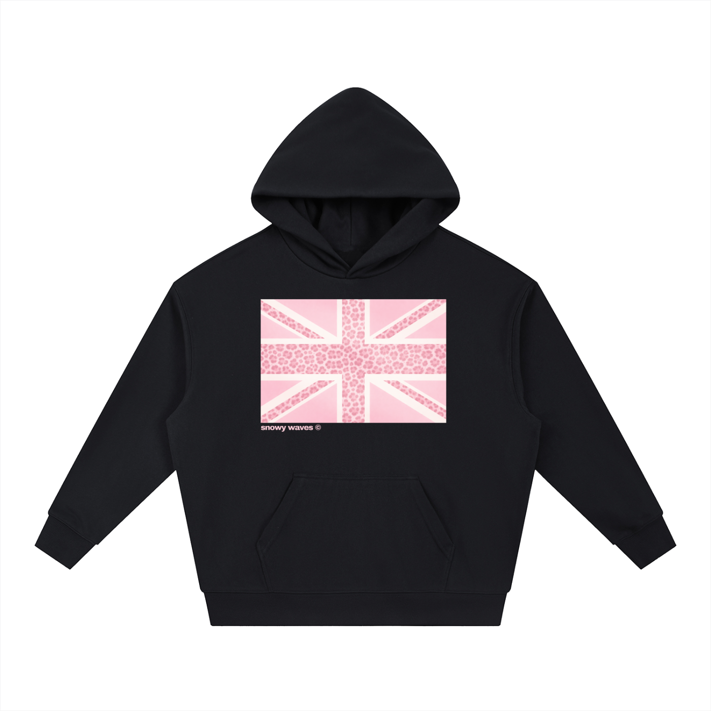 Pink UK Flag Boxy Hoodie