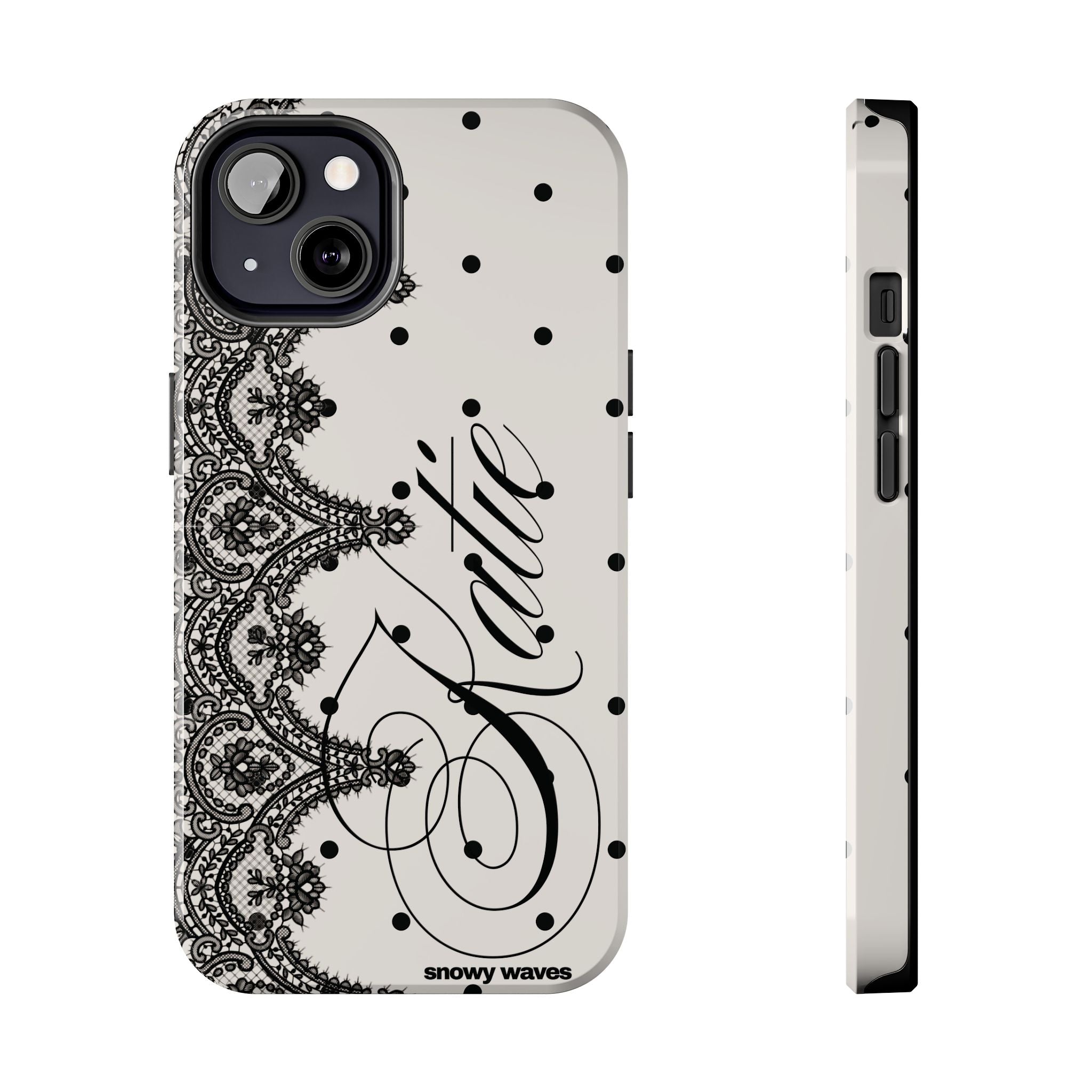 Custom Lace Polka Dot Tough Phone Case