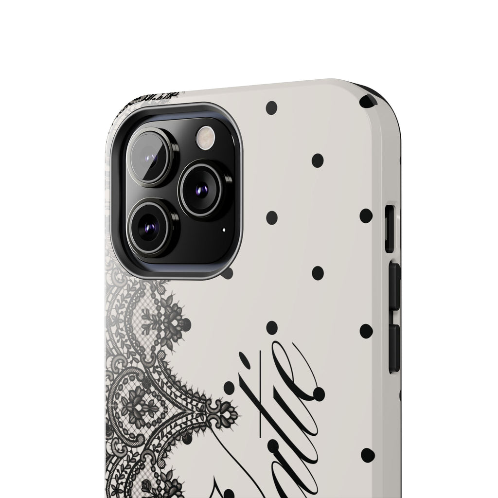Custom Lace Polka Dot Tough Phone Case