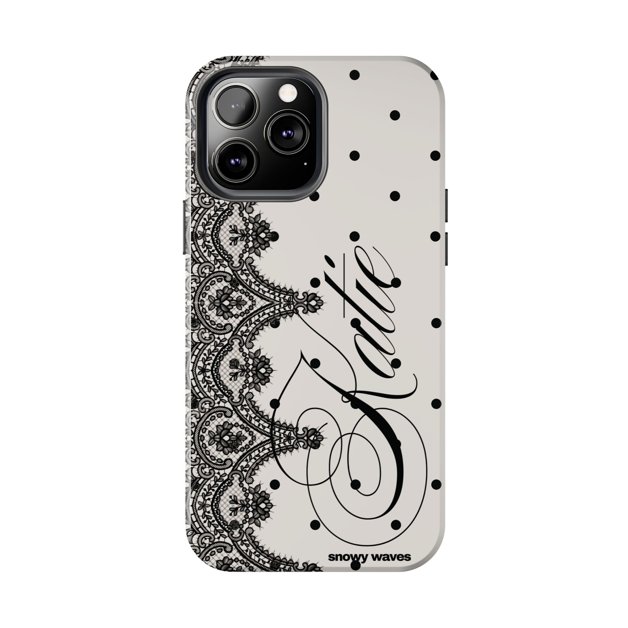 Custom Lace Polka Dot Tough Phone Case