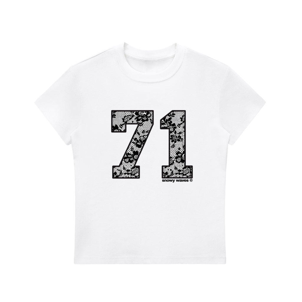 Black Lace 71 Print  Baby Tee