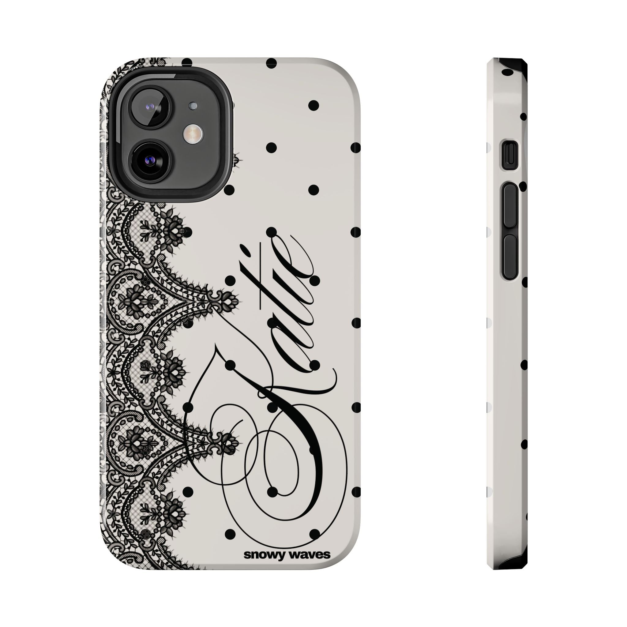 Custom Lace Polka Dot Tough Phone Case