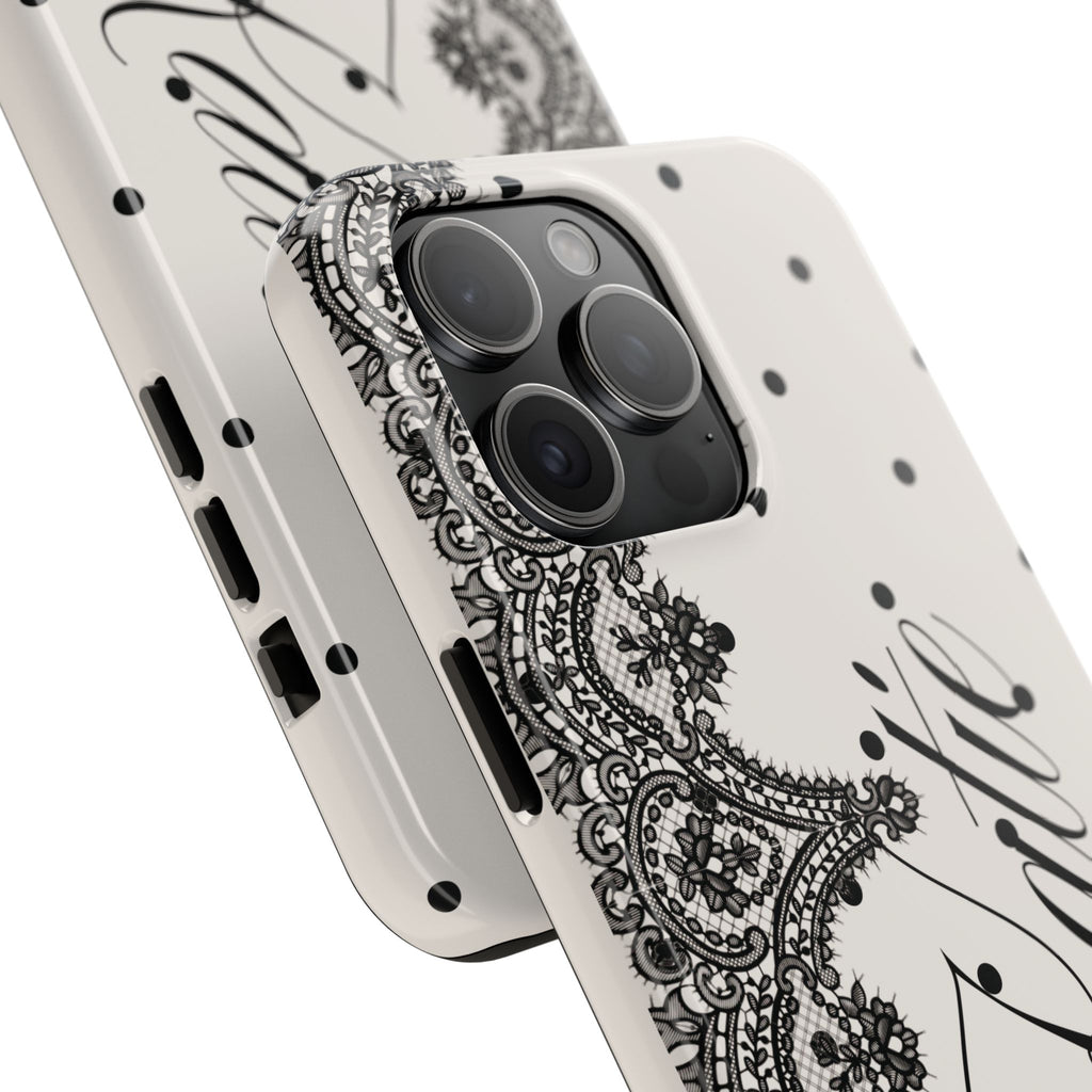Custom Lace Polka Dot Tough Phone Case