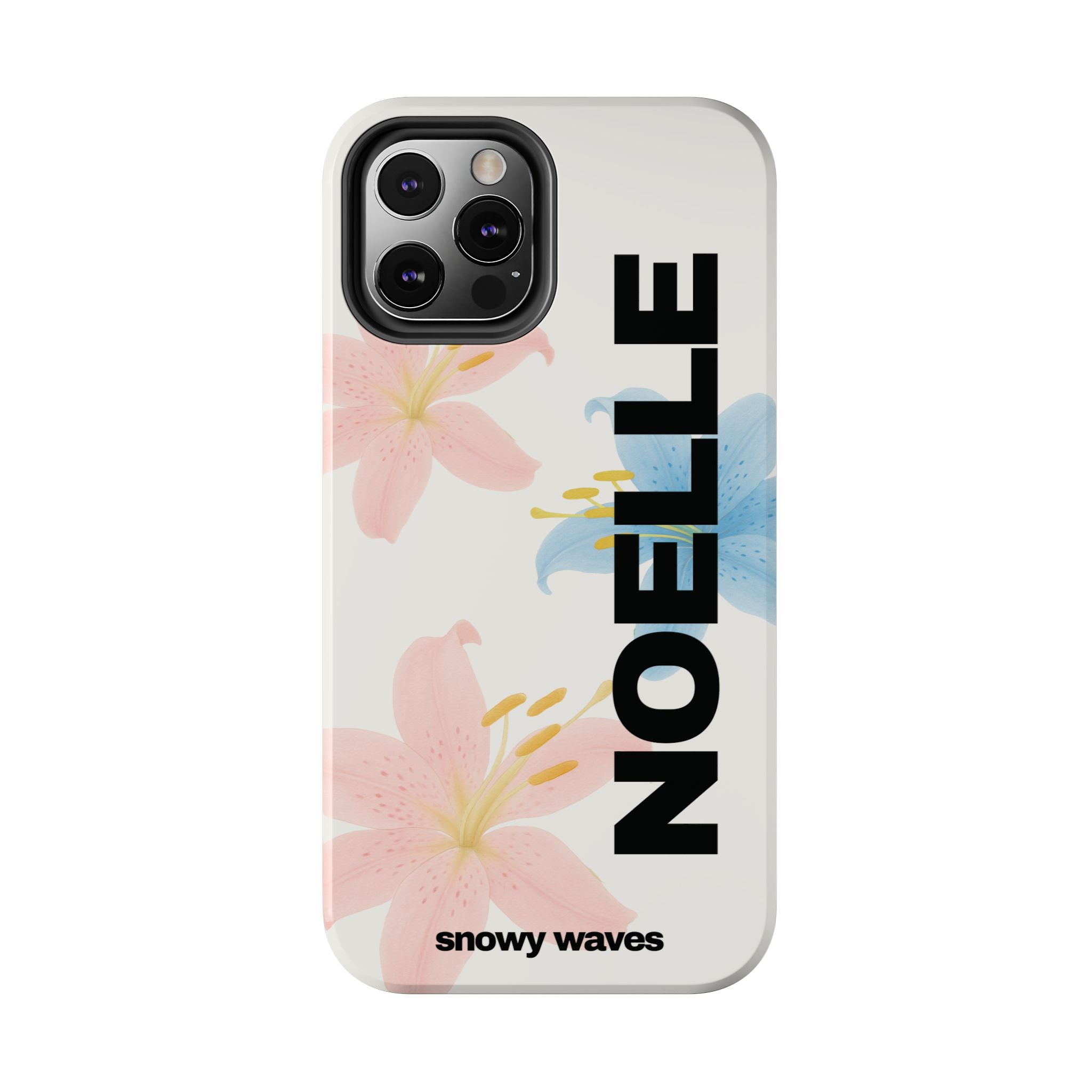 Custom Pink and Blue Tiger Lily Phone Case