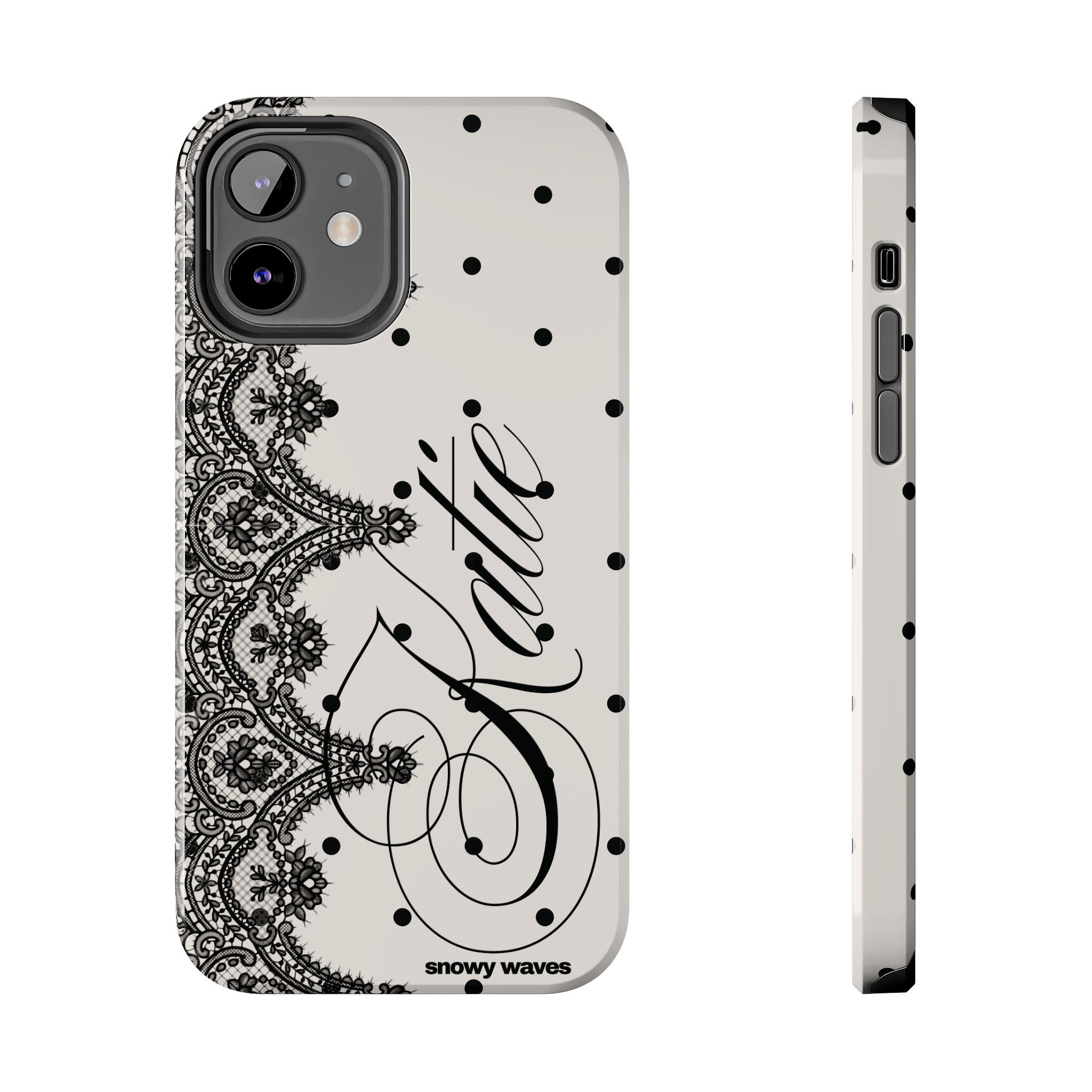 Custom Lace Polka Dot Tough Phone Case
