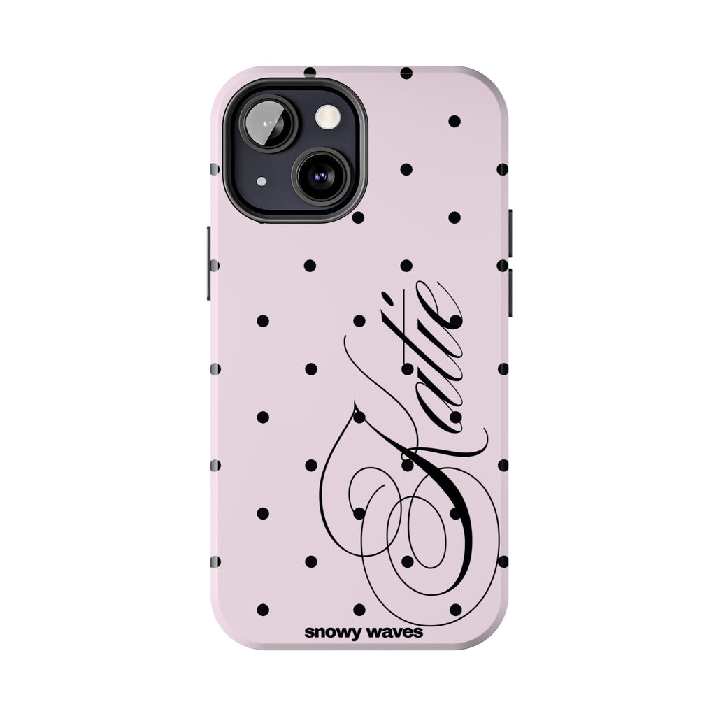 Custom Pink Polka Dot Phone Case