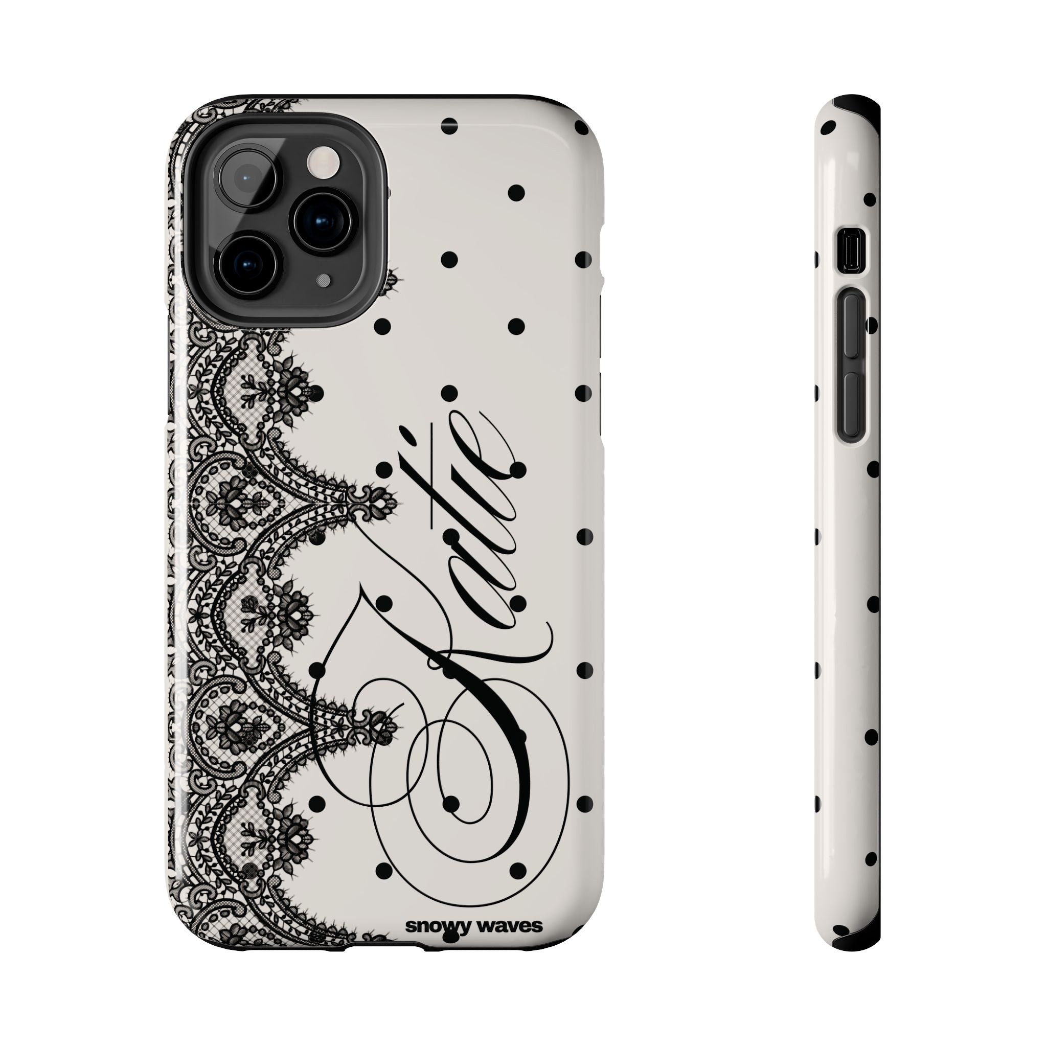 Custom Lace Polka Dot Tough Phone Case