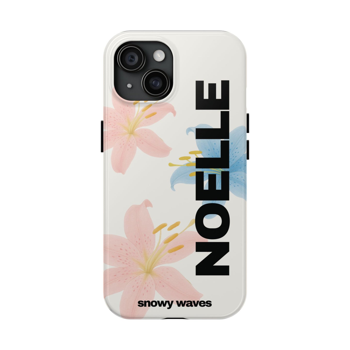 Custom Pink and Blue Tiger Lily Phone Case