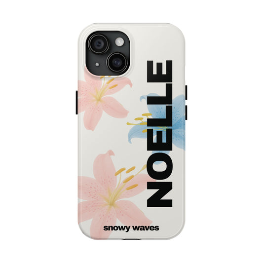 Custom Pink and Blue Tiger Lily Phone Case