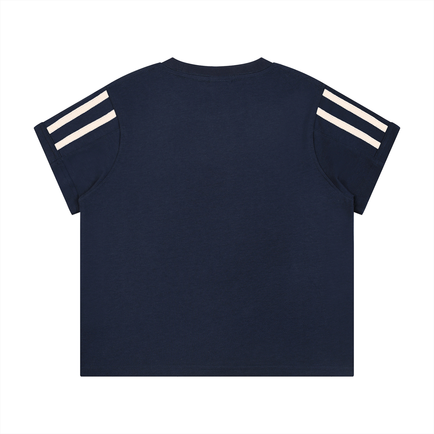 Women's Navy Blue Varsity Stripe T-Shirt