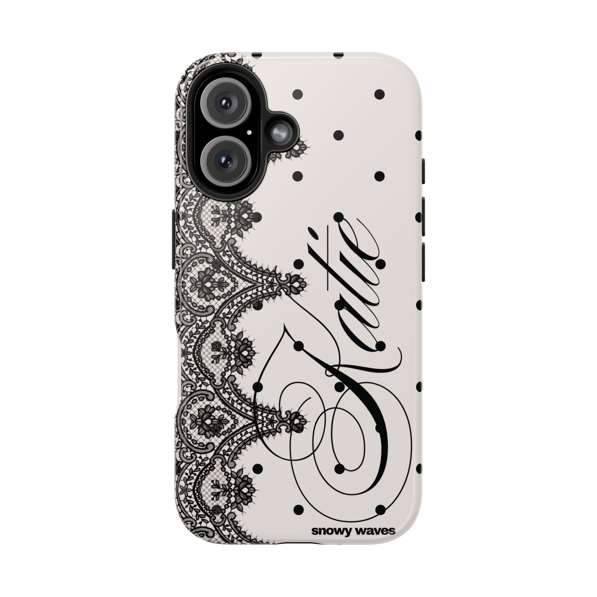 Custom Lace Polka Dot Tough Phone Case