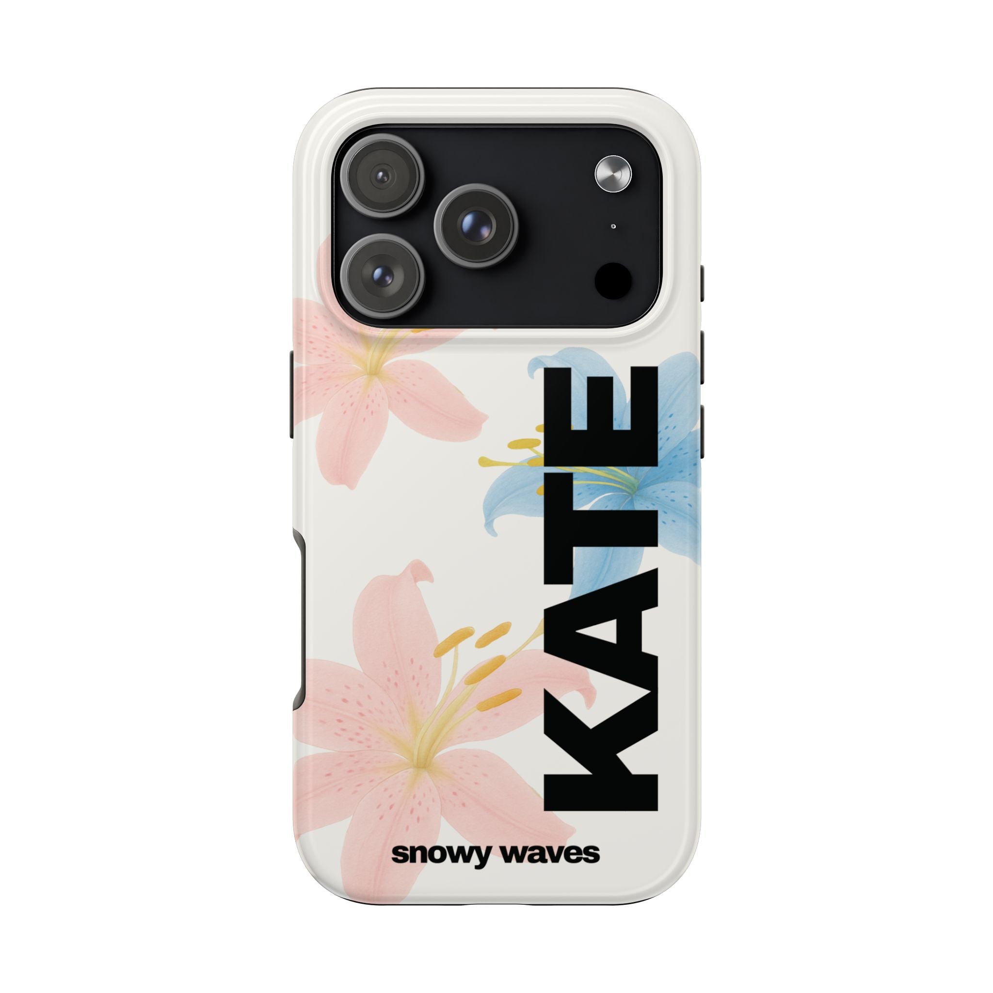 Copy of Pink and Blue Tiger Lily Phone Case
