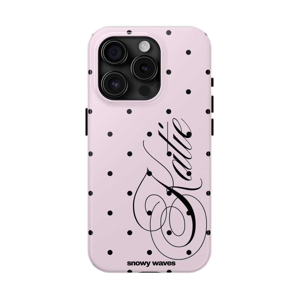 Custom Pink Polka Dot Phone Case
