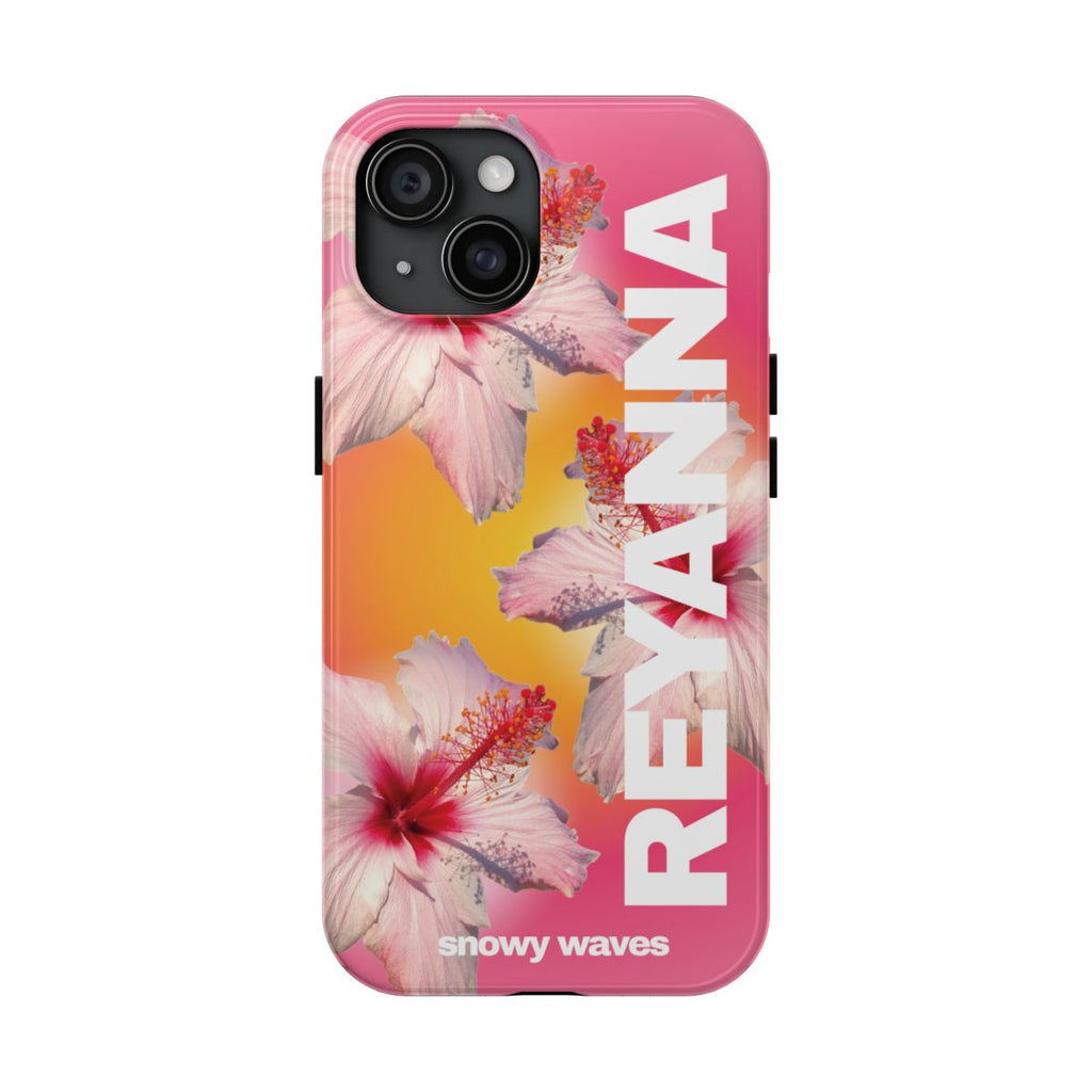 Custom Pink Hibiscus Phone Case
