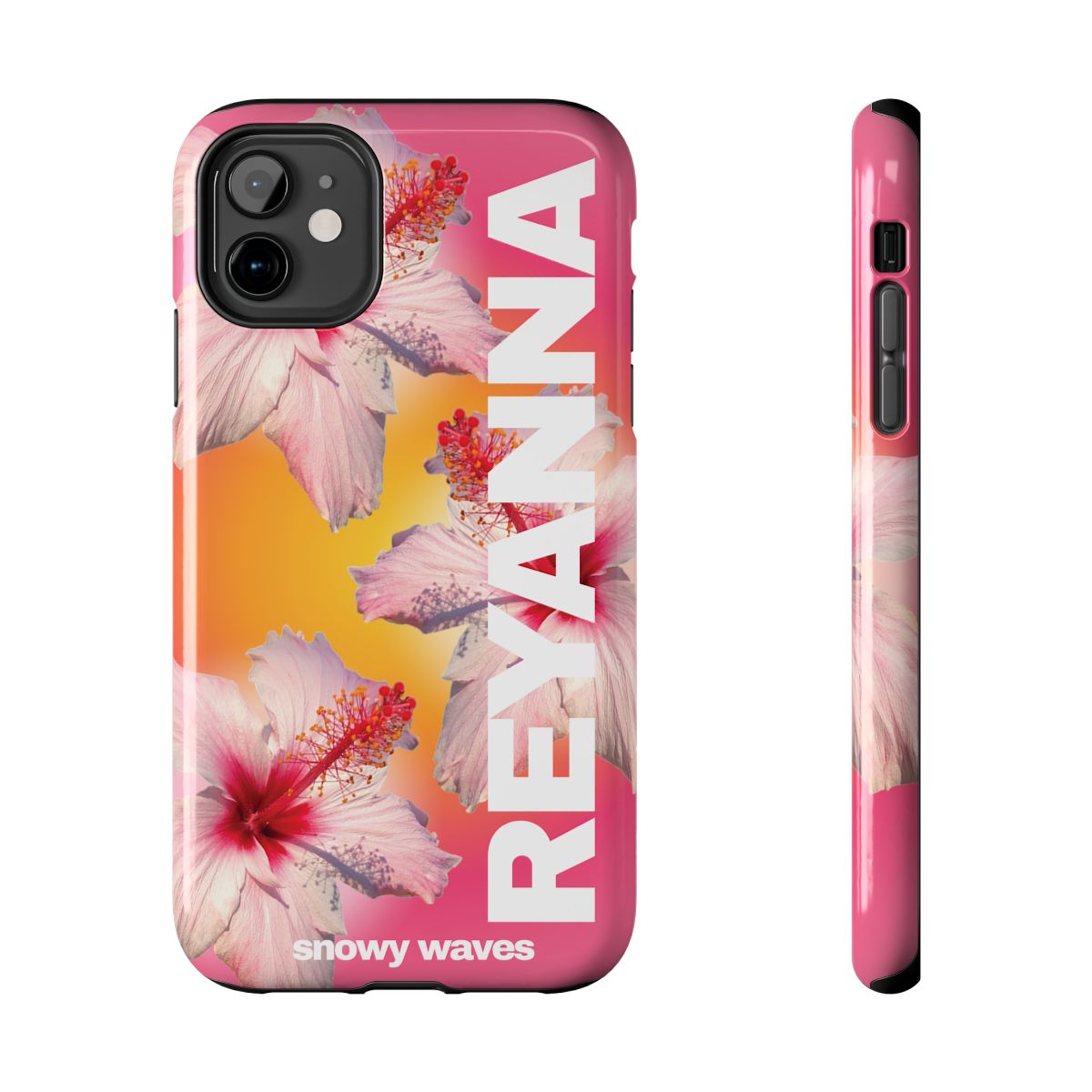Custom Pink Hibiscus Phone Case
