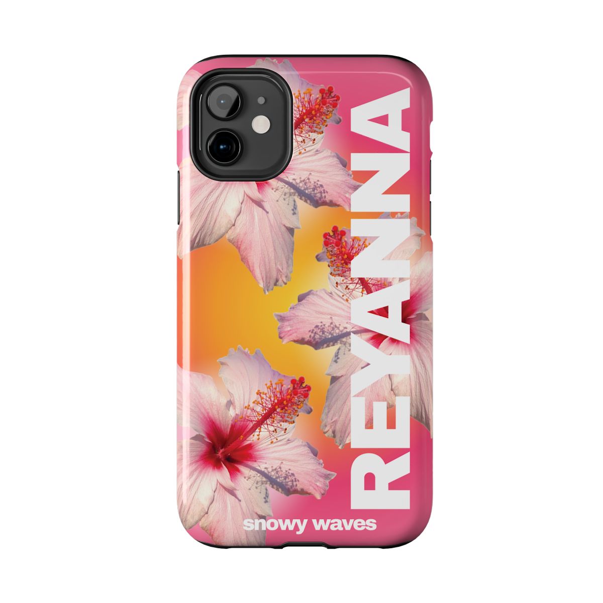 Custom Pink Hibiscus Phone Case