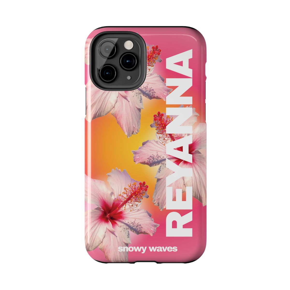 Custom Pink Hibiscus Phone Case