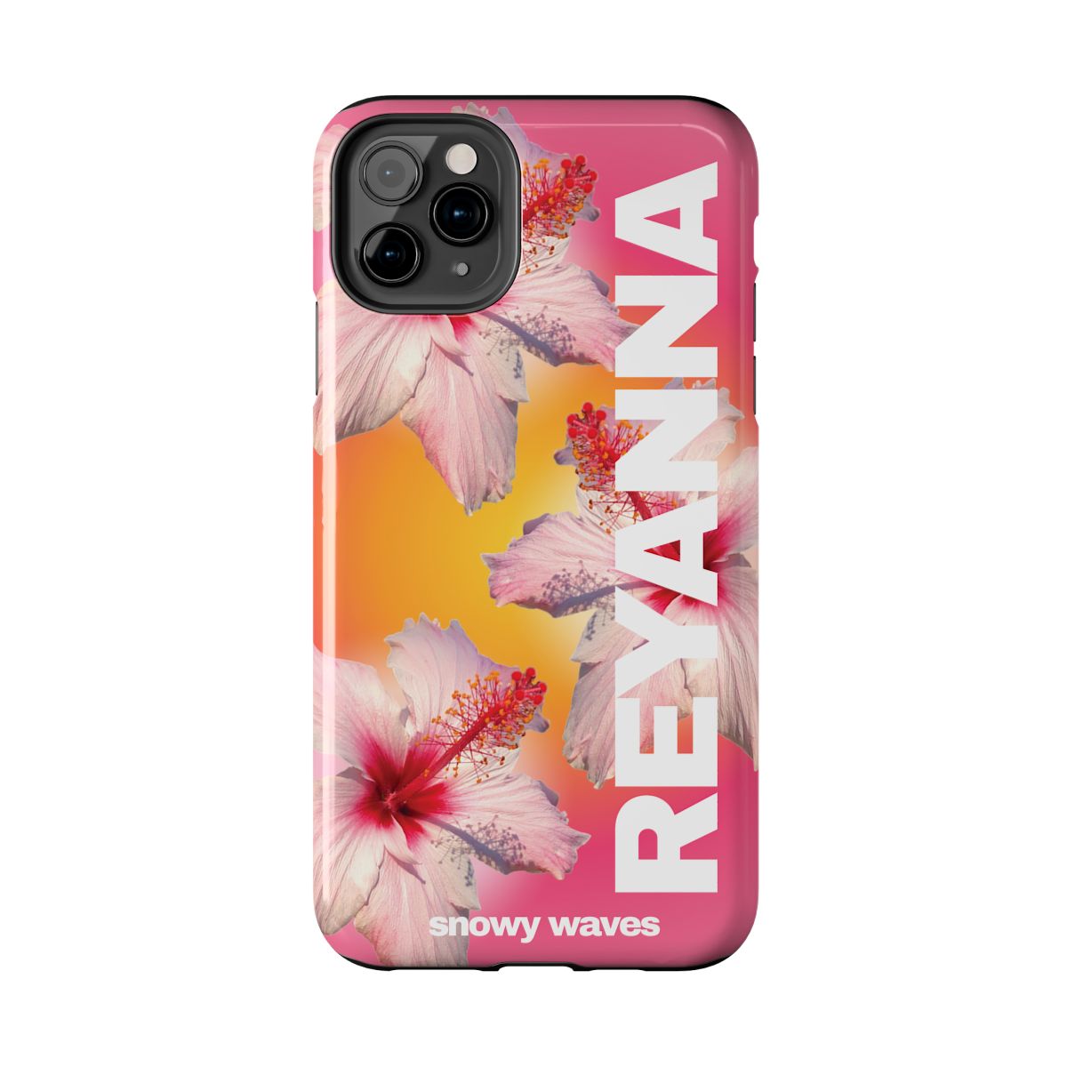 Custom Pink Hibiscus Phone Case