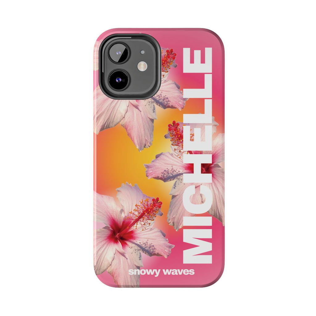 Custom Pink Hibiscus Phone Case