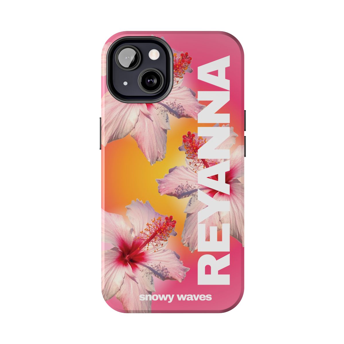Custom Pink Hibiscus Phone Case