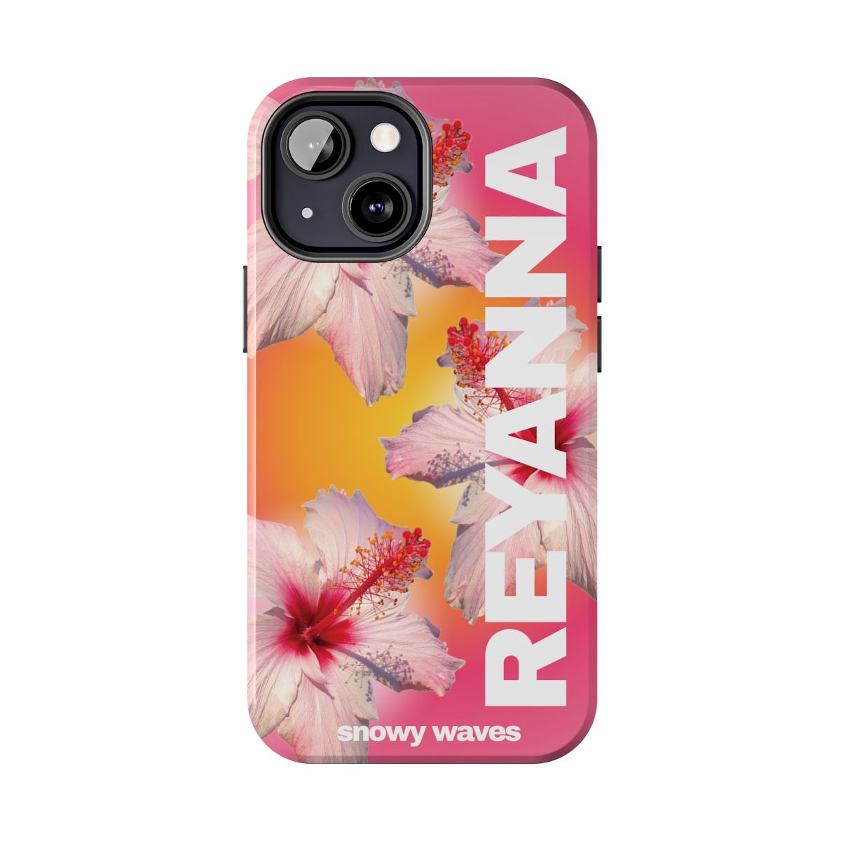 Custom Pink Hibiscus Phone Case