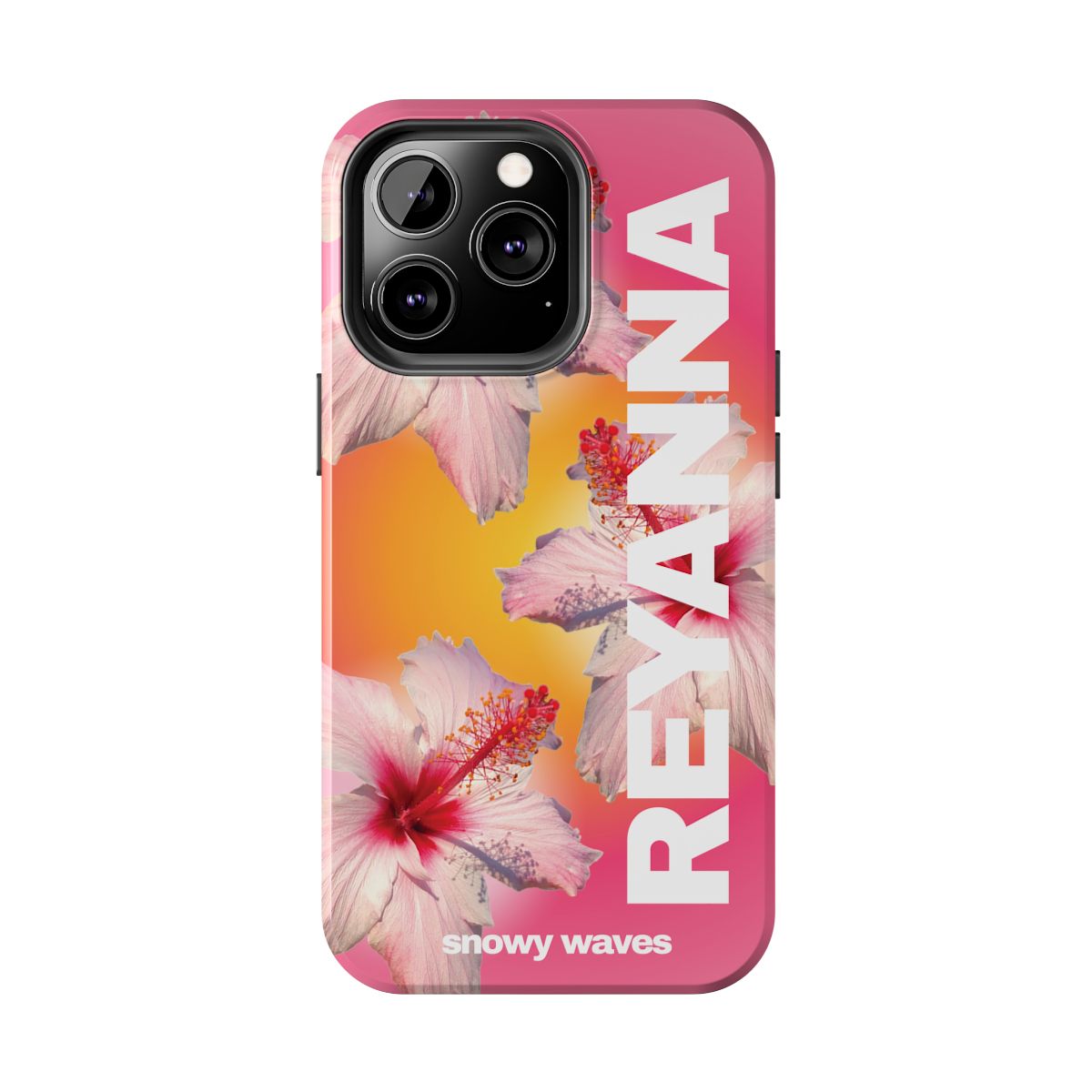 Custom Pink Hibiscus Phone Case