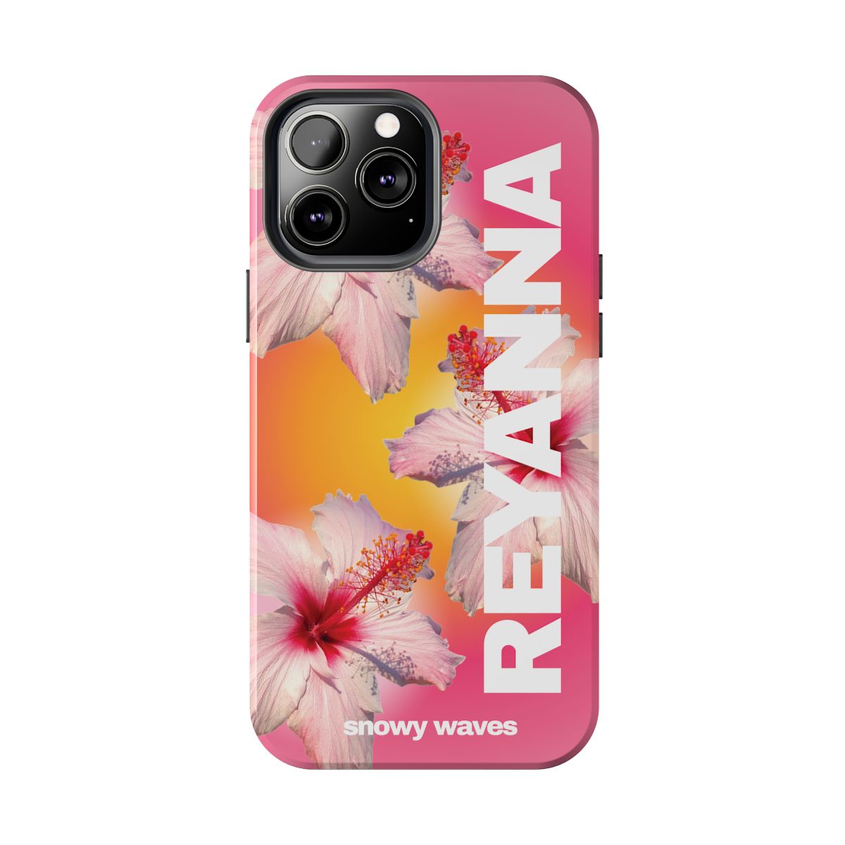 Custom Pink Hibiscus Phone Case