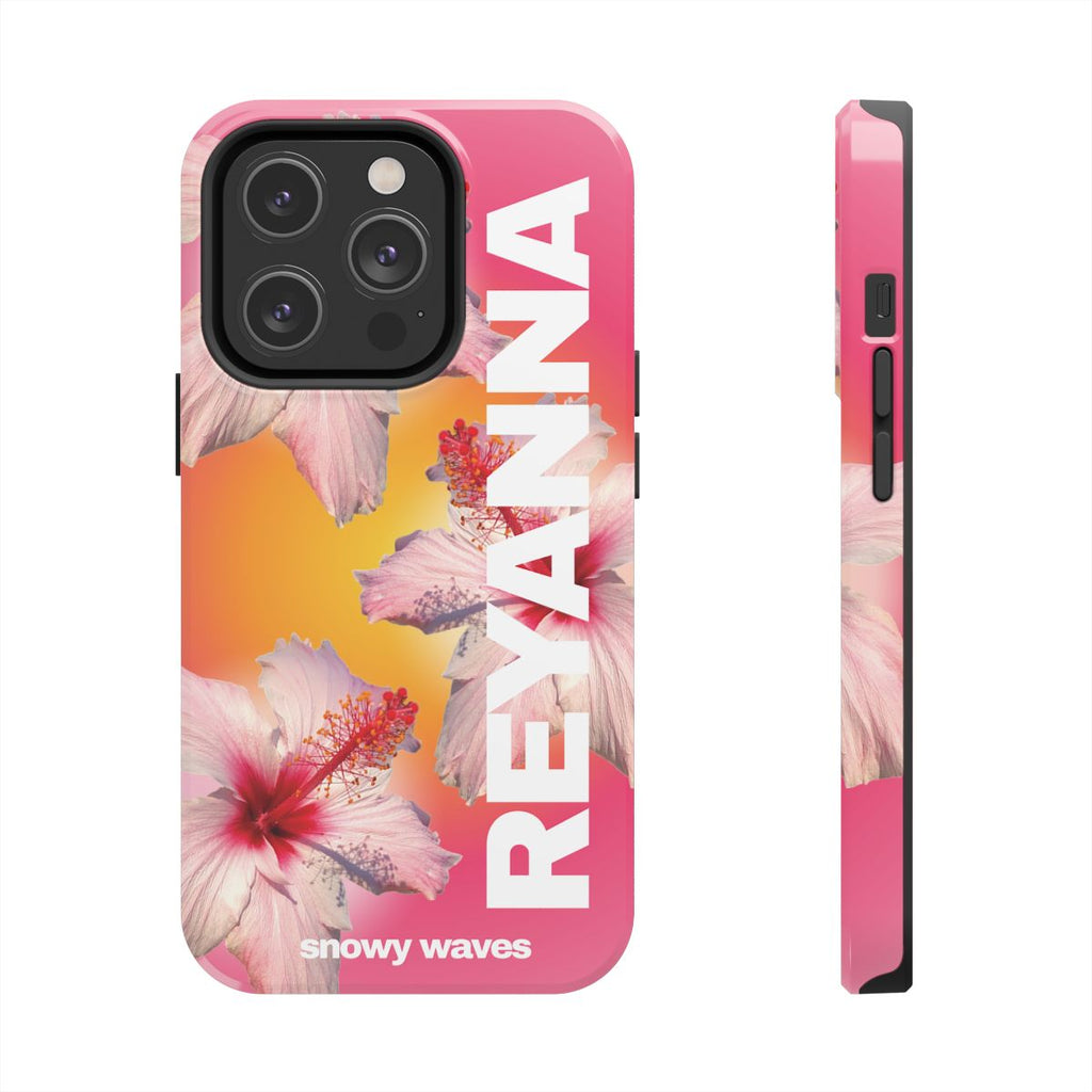 Custom Pink Hibiscus Phone Case
