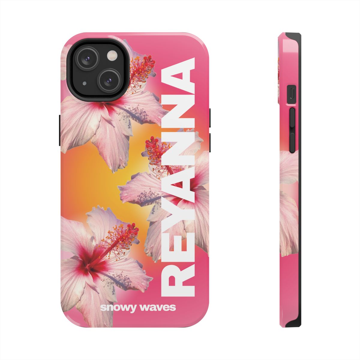 Custom Pink Hibiscus Phone Case