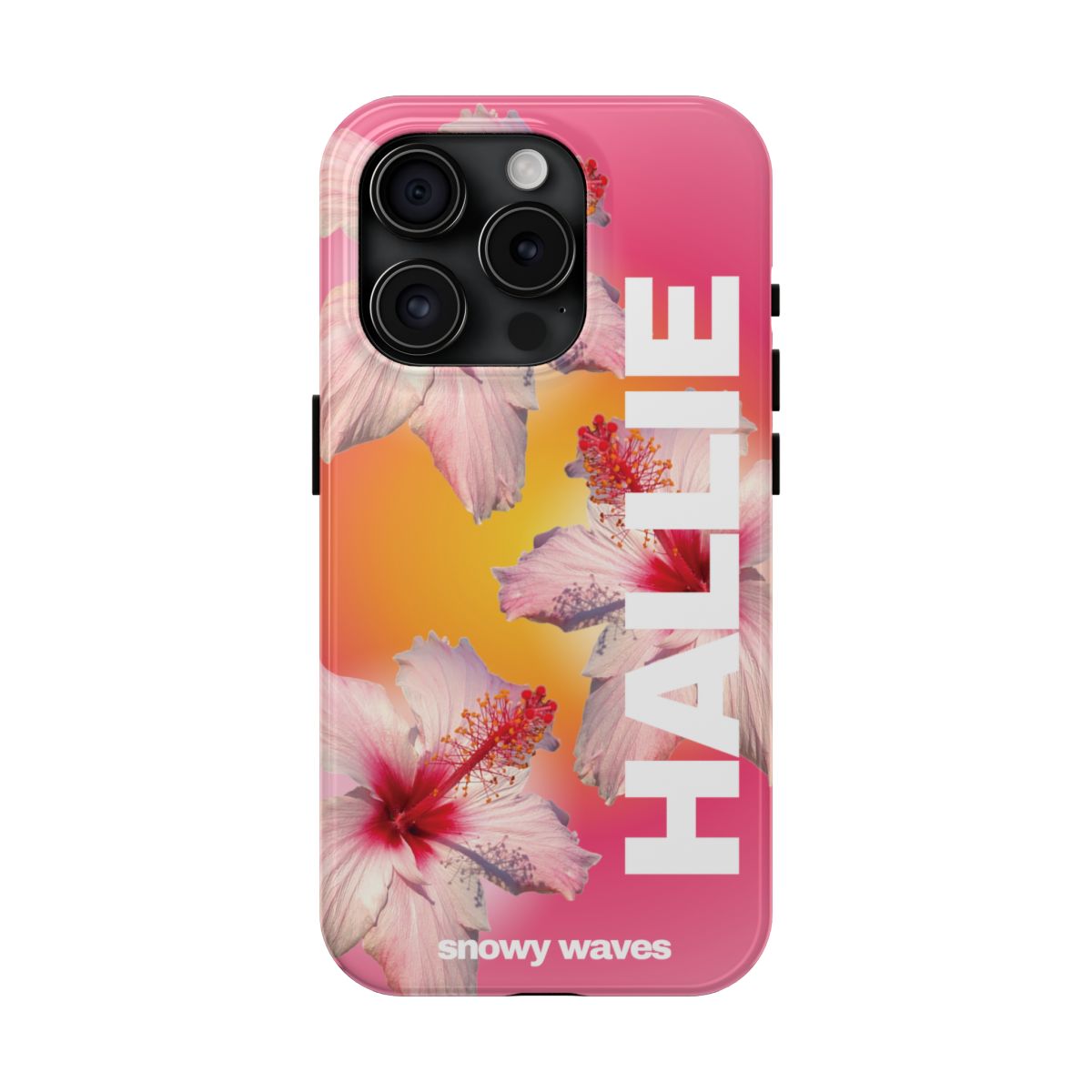 Custom Pink Hibiscus Phone Case