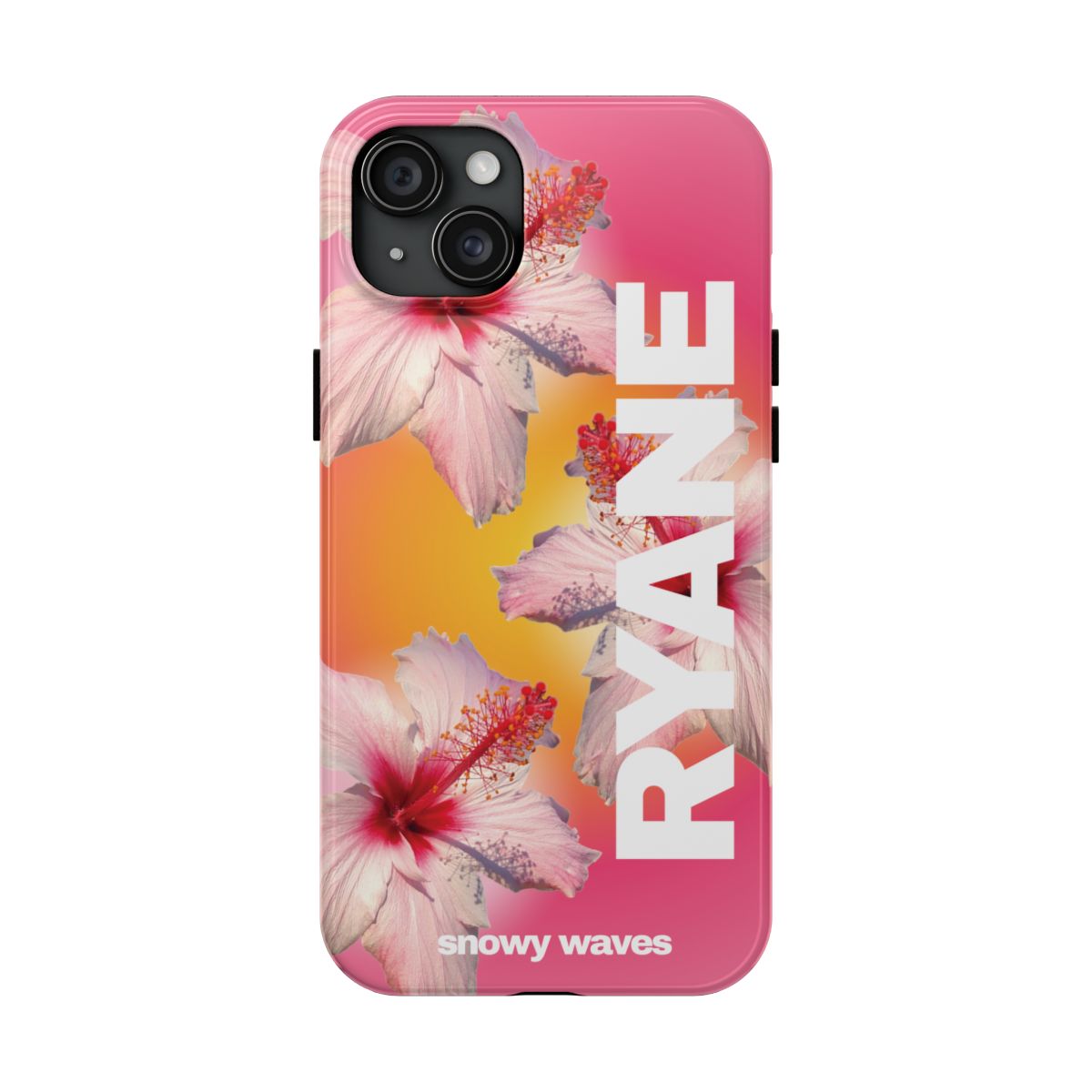 Custom Pink Hibiscus Phone Case