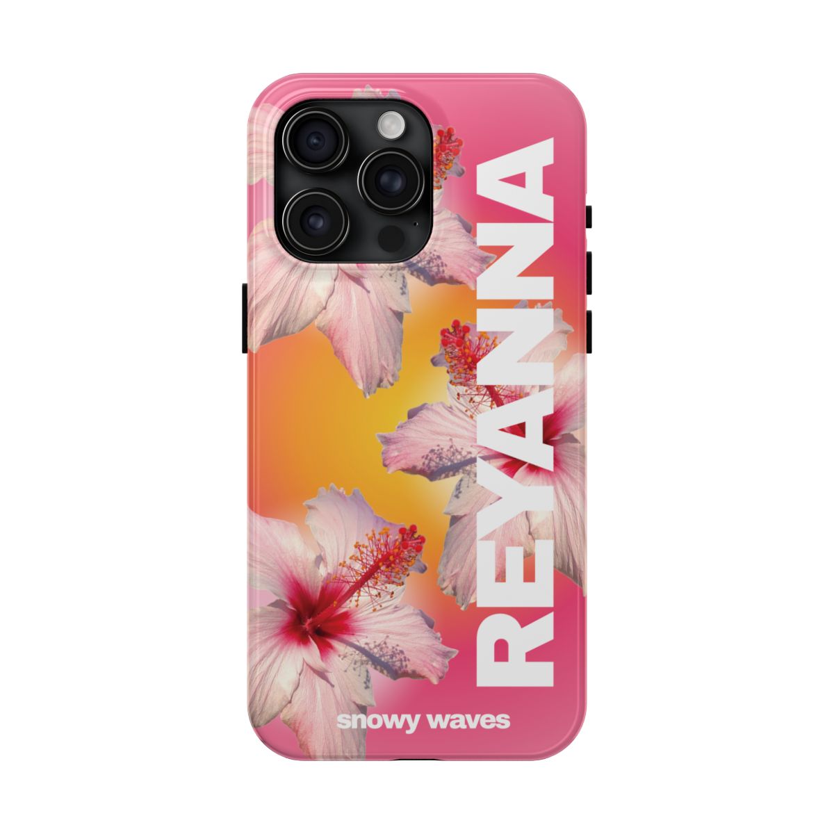 Custom Pink Hibiscus Phone Case