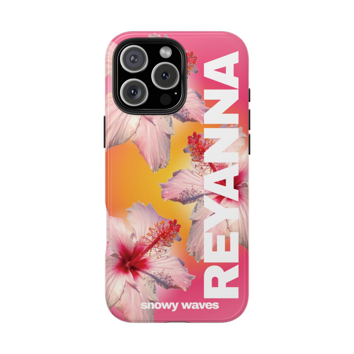 Custom Pink Hibiscus Phone Case