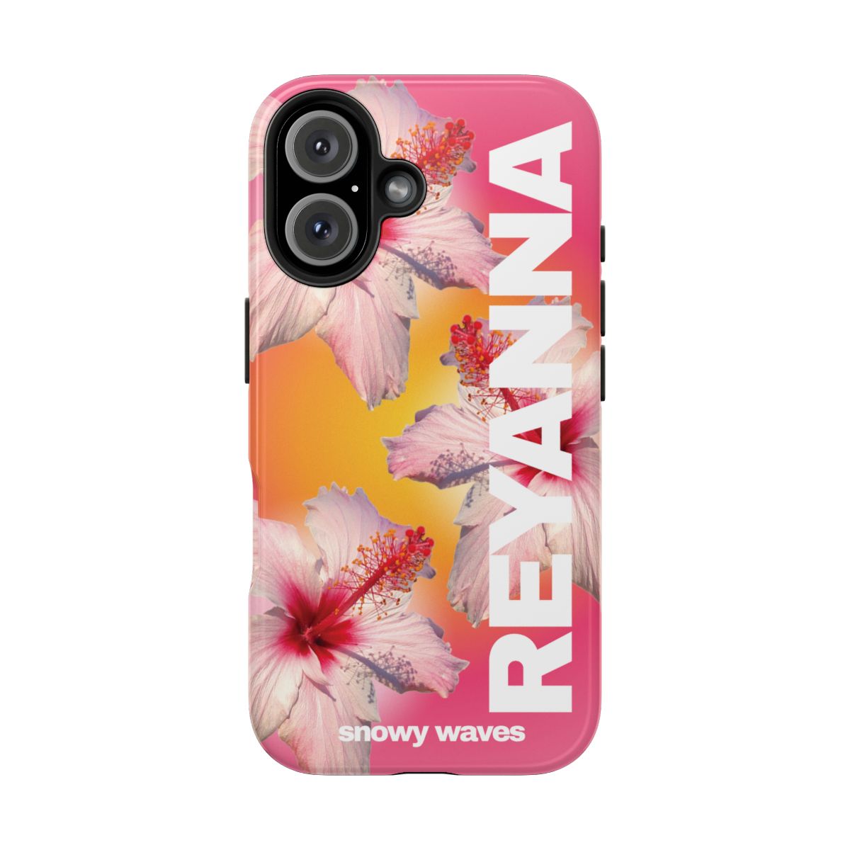 Custom Pink Hibiscus Phone Case