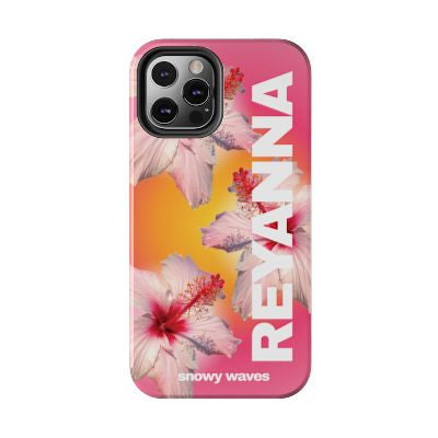 Custom Pink Hibiscus Phone Case