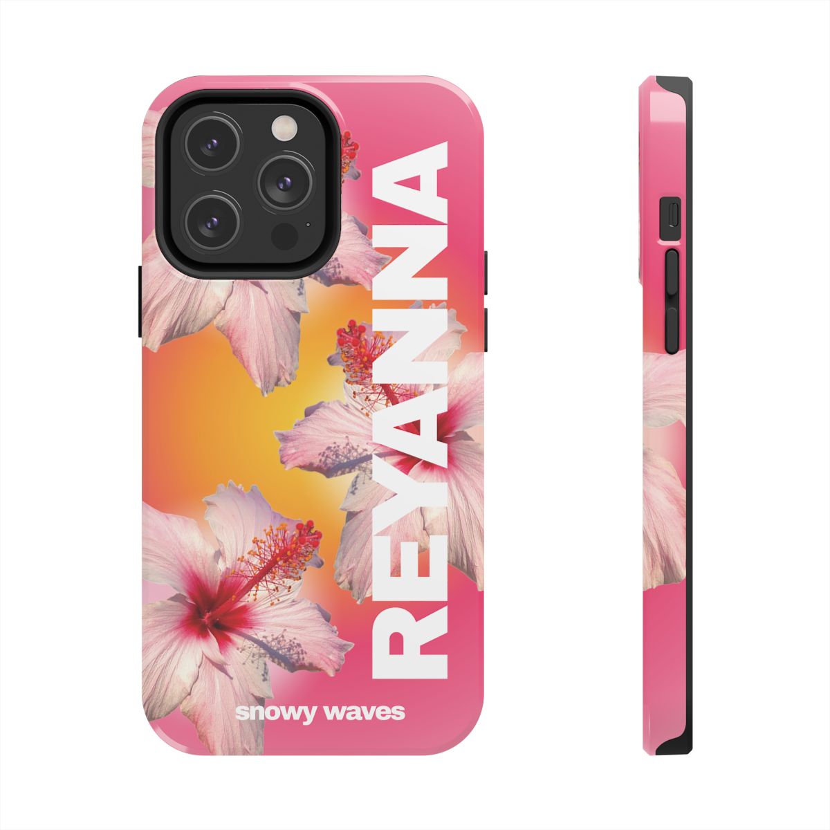 Custom Pink Hibiscus Phone Case