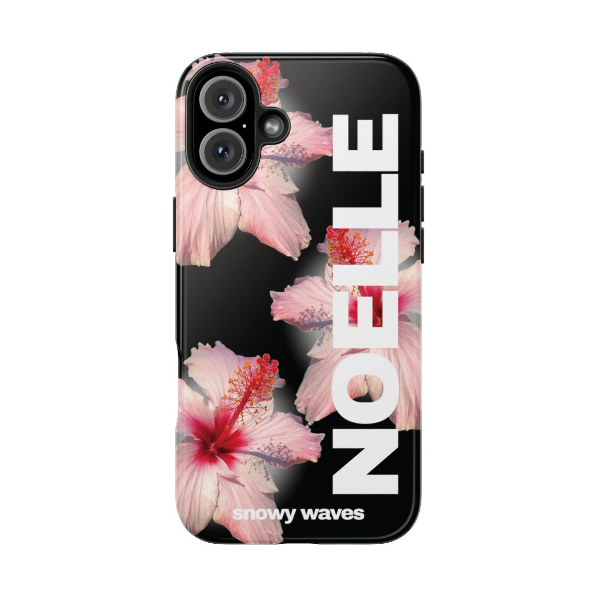 Custom Black Hibiscus Phone Case