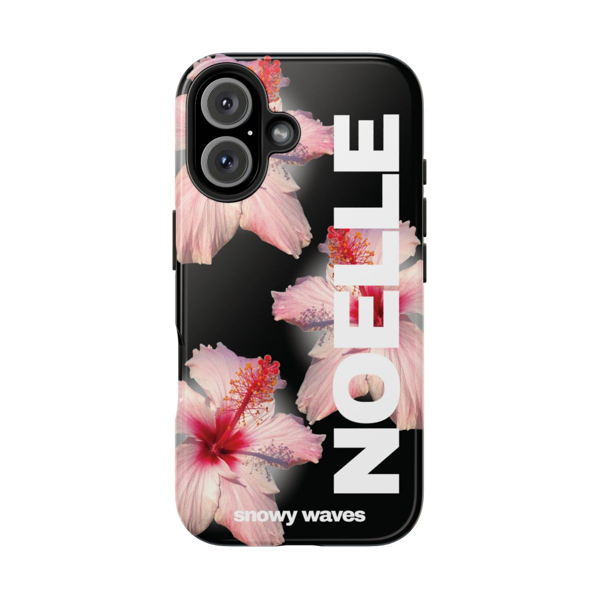 Custom Black Hibiscus Phone Case