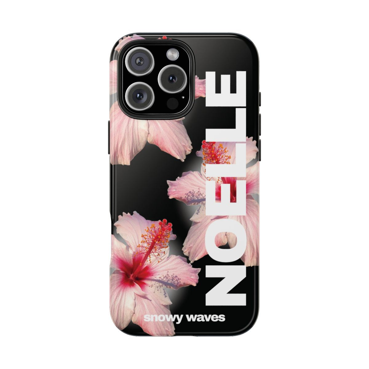 Custom Black Hibiscus Phone Case
