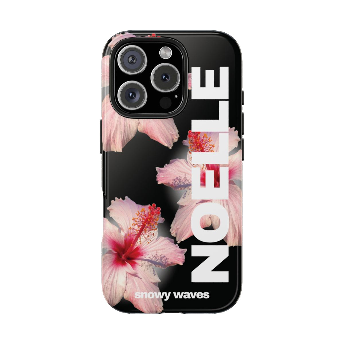 Custom Black Hibiscus Phone Case