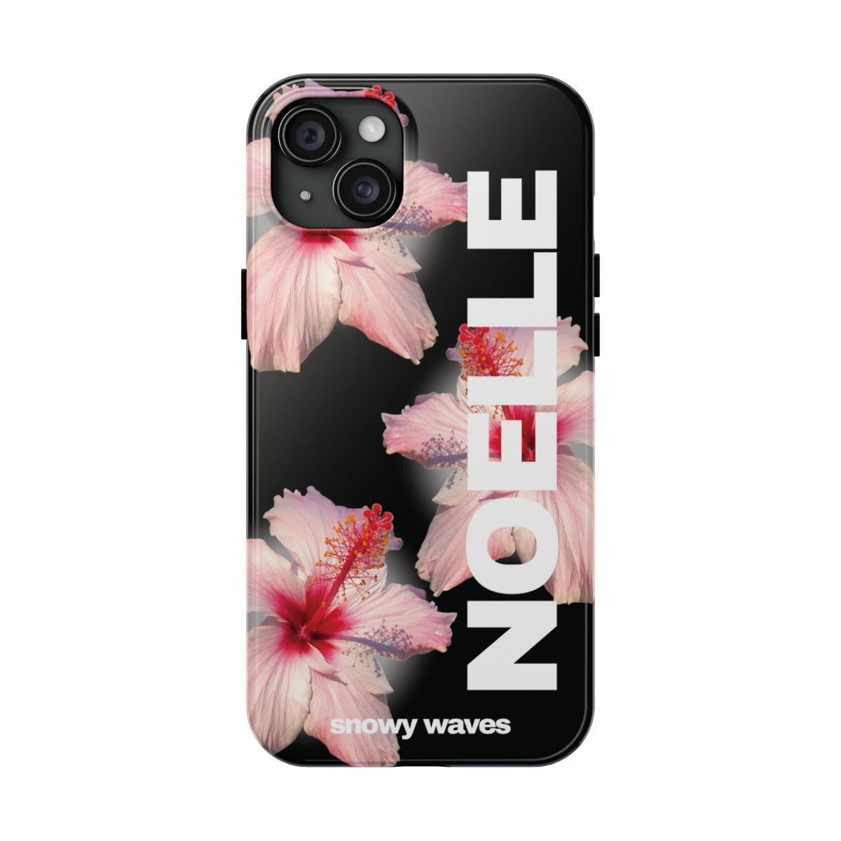 Custom Black Hibiscus Phone Case