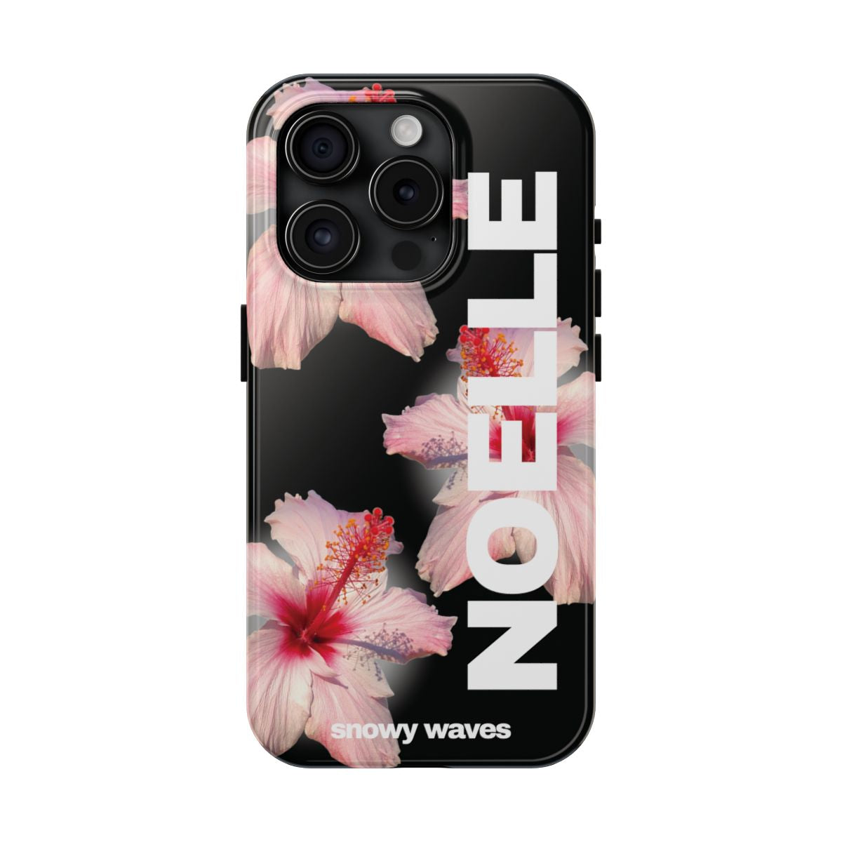 Custom Black Hibiscus Phone Case